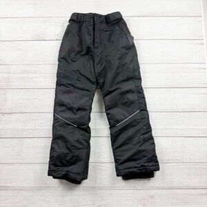 Swiss Tech Kids Black Insulated Snow Pants Ski Snowboard Winter Pants S 6-7